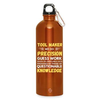Toolmaker Nous faisons des suppositions précises Drôle - Gourde en inox avec mousqueton 750 ml - orange - Devant