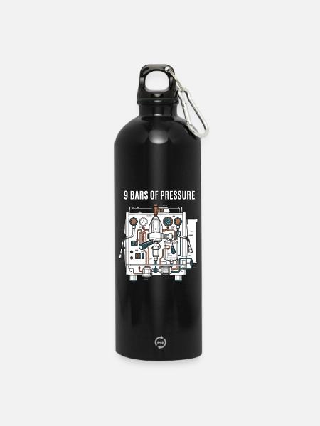 Pressione del caffè - METALLIC Borraccia con moschettone 750 ml - nero