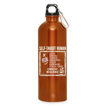 Humain autodidacte - Gourde en inox avec mousqueton 750 ml - orange - Devant
