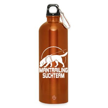 Labrador Mantrailing Équipe de recherche Chiens Dog Wilsley - Gourde en inox avec mousqueton 750 ml - orange - Devant