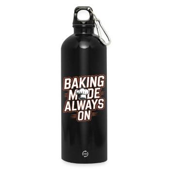 Mode de cuisson toujours activé - Gourde en inox avec mousqueton 750 ml - noir - Devant