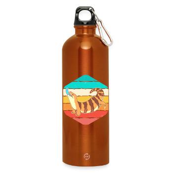 Lézard - Gourde en inox avec mousqueton 750 ml - orange - Devant