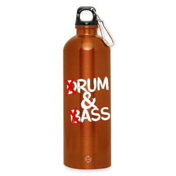 Drum & Bass Rum & Ass Drum Batteur drôle - Gourde en inox avec mousqueton 750 ml - orange - Devant