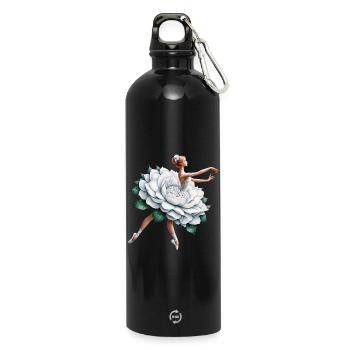 Danseuse de ballet avec tutu - Gourde en inox avec mousqueton 750 ml - noir - Devant