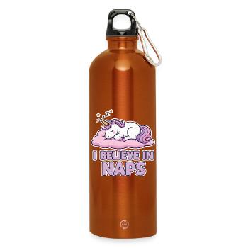 Licorne endormie sur un nuage – Siestes - Gourde en inox avec mousqueton 750 ml - orange - Devant