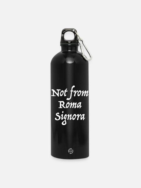 Rome Italy Rom Italien - Trinkflasche mit Karabiner 750 ml - Schwarz