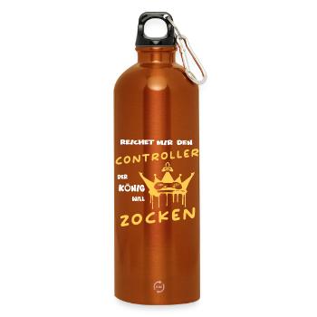 Il me tend la manette que le roi veut jouer - Gourde en inox avec mousqueton 750 ml - orange - Devant