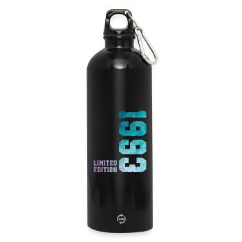 1993 Limited Edition 33 Jahre Jubiläum - Trinkflasche mit Karabiner 750 ml - Schwarz - Vorne