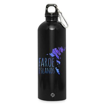 faroe - Water Bottle with carabiner 750 ml - black - Front