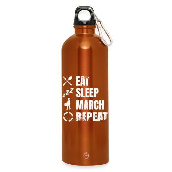 Trommelspieler Tägliche Routine - Trinkflasche mit Karabiner 750 ml - Orange - Vorne