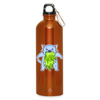 Katze kotzt Kotze - Trinkflasche mit Karabiner 750 ml - Orange - Vorne