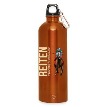Reiten ist die Verbindung von Mensch und Natur - Trinkflasche mit Karabiner 750 ml - Orange - Vorne