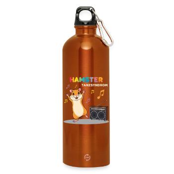 Hamster Dance Syndrome - Water Bottle with carabiner 750 ml - burnt orange - Front