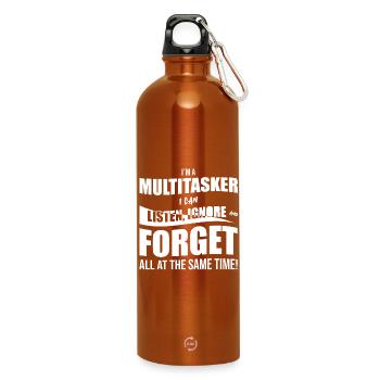 I´m a multitasker I can listen, ignore and forget  - Trinkflasche mit Karabiner 750 ml - Orange - Vorne