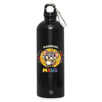 Sweet Carnival Mouse Female Funny - Gourde en inox avec mousqueton 750 ml - noir - Devant