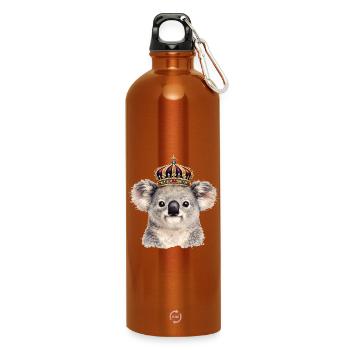 Koala royal avec couronne - Gourde en inox avec mousqueton 750 ml - orange - Devant