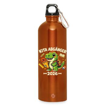 Daycare Leavers 2026 Children School Enrollment - Water Bottle with carabiner 750 ml - burnt orange - Front