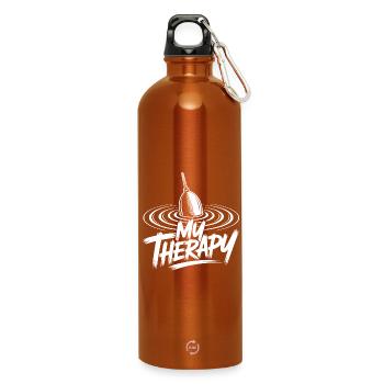 Angeln entspannt - Trinkflasche mit Karabiner 750 ml - Orange - Vorne