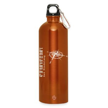 Bad Hindelang - Gourde en inox avec mousqueton 750 ml - orange - Devant