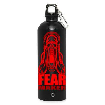 Fear maker - Water Bottle with carabiner 750 ml - black - Front