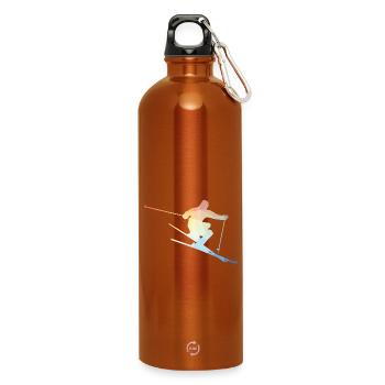 Skiers of long sleeve shirts - Water Bottle with carabiner 750 ml - burnt orange - Front