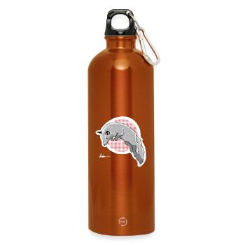hunting snow fox - Water Bottle with carabiner 750 ml - burnt orange - Front
