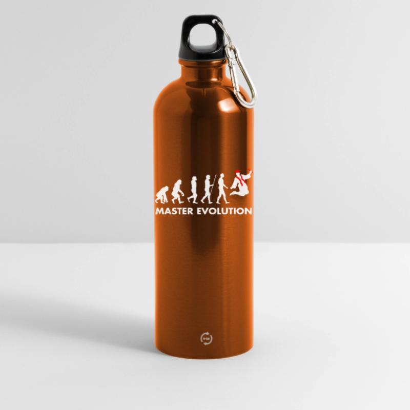 Master Evolution Entwicklung Schulabschluss Diplom Trinkflasche mit Karabiner 750 ml