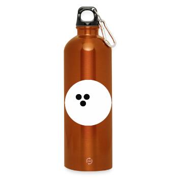 Boule de bowling, Bowling - Gourde en inox avec mousqueton 750 ml - orange - Devant