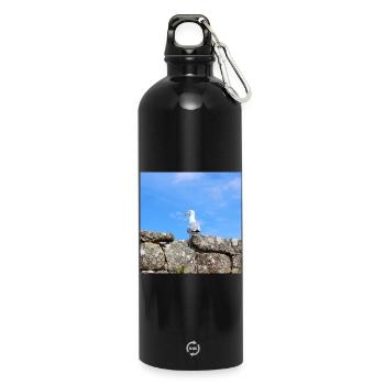 Mouette du Nord de l’Allemagne - Gourde en inox avec mousqueton 750 ml - noir - Devant