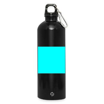 modèle de texture d’arrière-plan turquoise personnaliser - Gourde en inox avec mousqueton 750 ml - noir - Devant
