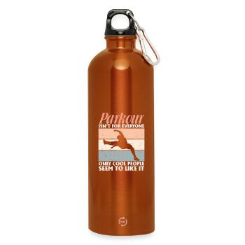 Le parkour n’est pas pour tout le monde Les amateurs de parkour - Gourde en inox avec mousqueton 750 ml - orange - Devant