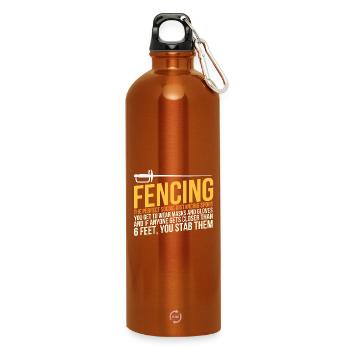 Fechten Perfekter Social Distancing Sport - Trinkflasche mit Karabiner 750 ml - Orange - Vorne