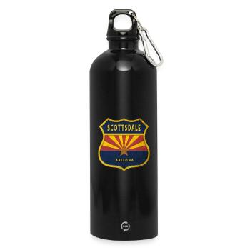 Motif du drapeau de Scottsdale, Arizona. - Gourde en inox avec mousqueton 750 ml - noir - Devant
