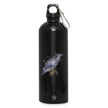 Harpie - Gourde en inox avec mousqueton 750 ml - noir - Devant