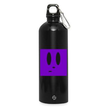 Suboptimale Situation Gesichtsausdruck - Trinkflasche mit Karabiner 750 ml - Schwarz - Vorne