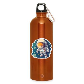 Aventure spatiale - Gourde en inox avec mousqueton 750 ml - orange - Devant
