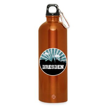 Horizon de l’heure bleue de Dresde - Gourde en inox avec mousqueton 750 ml - orange - Devant