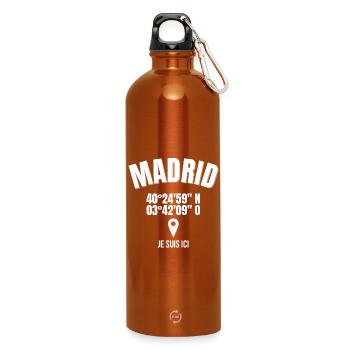 Madrid, Espagne, capitale de l'Espagne - Gourde en inox avec mousqueton 750 ml - orange - Devant