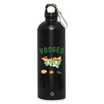 Vosges - Trinkflasche mit Karabiner 750 ml - Schwarz - Vorne