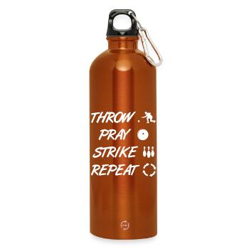 Funny bowler - Water Bottle with carabiner 750 ml - burnt orange - Front