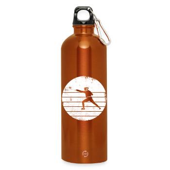 Fencing Drawing - Water Bottle with carabiner 750 ml - burnt orange - Front