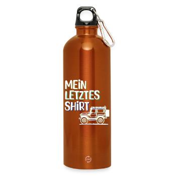 Caravan Camping Chilling Camping Statement Holiday - Water Bottle with carabiner 750 ml - burnt orange - Front