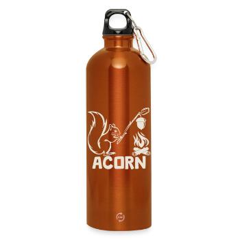 Acorn - Hungry Squirrel [White] - Water Bottle with carabiner 750 ml - burnt orange - Front