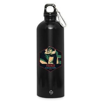 Detail David-Statue, Florenz, Italien - Trinkflasche mit Karabiner 750 ml - Schwarz - Vorne