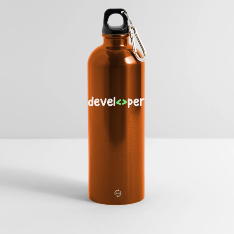 Developer Code Scripting Debug Informatik Geek Water Bottle with carabiner 750 ml