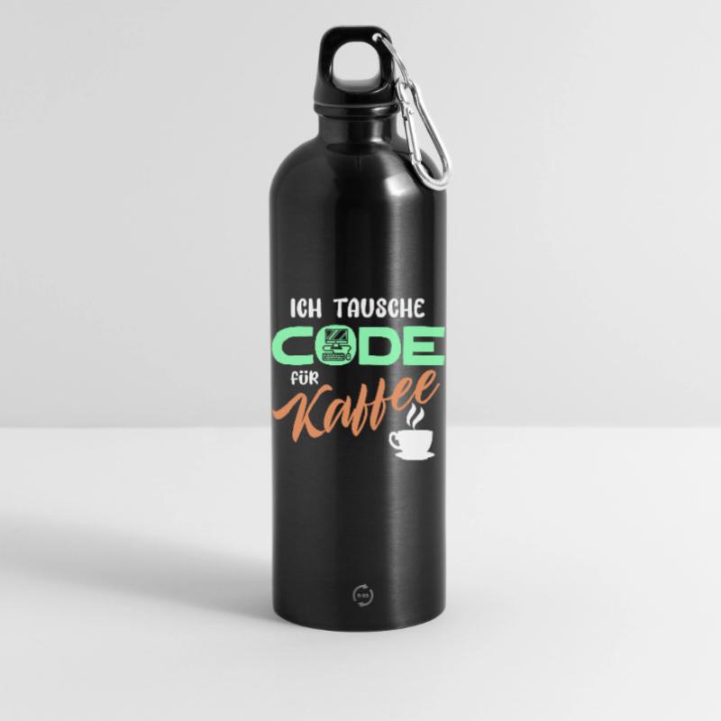 Code Developer Statement Programmierer Computer Trinkflasche mit Karabiner 750 ml