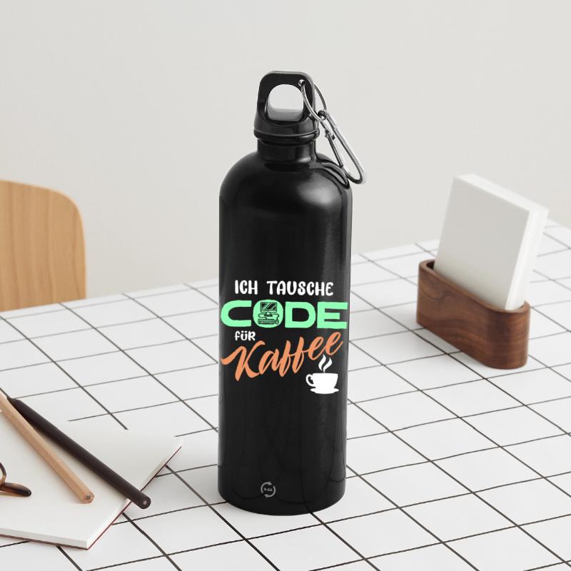 Code Developer Statement Programmierer Computer Trinkflasche mit Karabiner 750 ml
