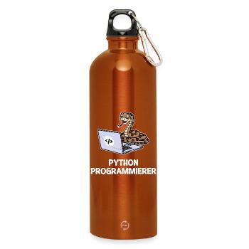 Développeur Coden Statement Programmeur informatique - Gourde en inox avec mousqueton 750 ml - orange - Devant