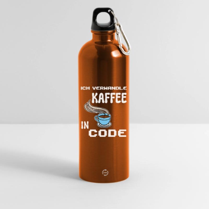 Developer Computerfreak Statement Coden Skripting Trinkflasche mit Karabiner 750 ml