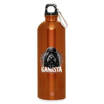 Cadeau Schapendoes Gangsta Gangster Cool Dog - Gourde en inox avec mousqueton 750 ml - orange - Devant